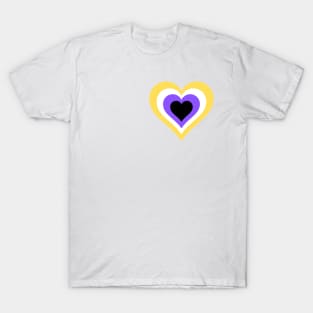 Pride Collection - Non-Binary Pride Flag (Heart) T-Shirt